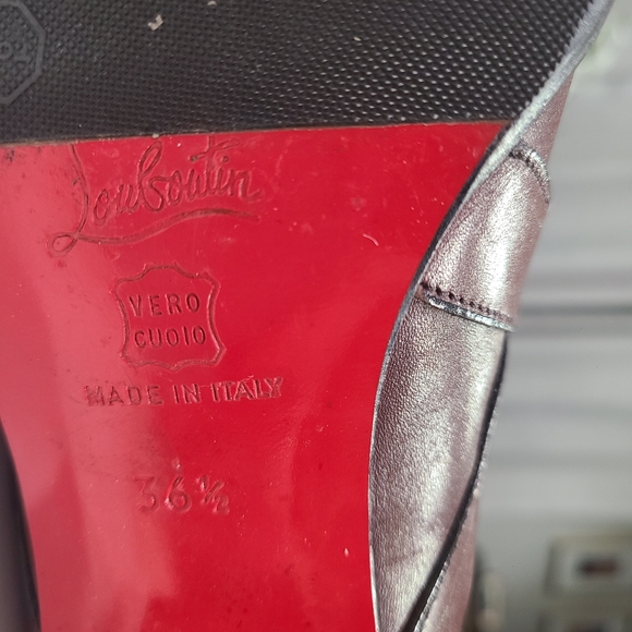 CHRISTIAN LOUBOUTIN Brown Strapped, Buckled & Zip Moto Block Heel XLNT 36.5 - Picture 5 of 7